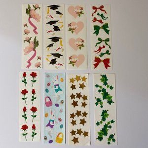 Vintage Mrs. Grossman’s Stickers Set Flowers Graduation & More
